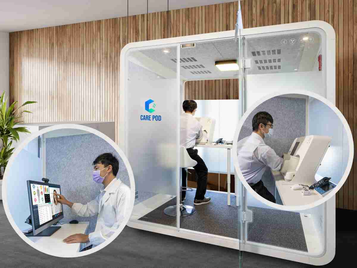 达擎于医疗科技展中展出＂远距诊疗舱＂，，，，以因应医疗数字化及社会高龄化趋势下、、、复诊及慢性病患等族群对于远距看诊需求逐渐升高所推出的创新整合方案。。。。多功能合一、、、高隐私性的远距诊疗舱可根据病患端与医师端的不同需求，，提供弹性化及客制化功能，，，，节省医生和病患的精力及时间